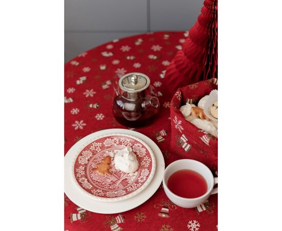 Скатерть Прованс Колокольчики на красном Dх136 см (036868), изображение 6 Скатерть Прованс Колокольчики на красном Dх136 см (036868), изображение 6