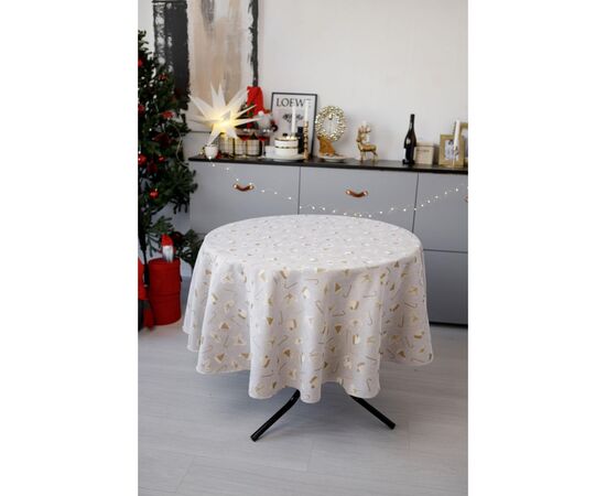 Скатерть Прованс Шапочки на бежевом Dх180 см (036816), изображение 2