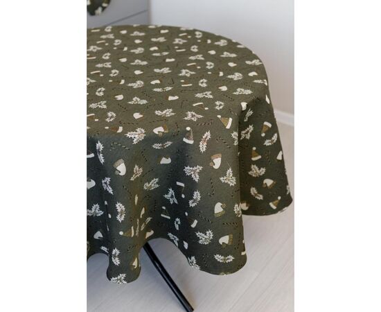 Скатерть Прованс Шапочки на зеленом Dх180 см (036870), изображение 7 Скатерть Прованс Шапочки на зеленом Dх180 см (036870), изображение 7