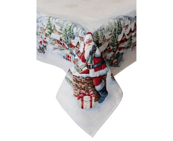 Скатертина Прованс гобеленова з велюром Снігова зима 135х140 см (037468), зображення 11 Скатертина Прованс гобеленова з велюром Снігова зима 135х140 см (037468), зображення 11
