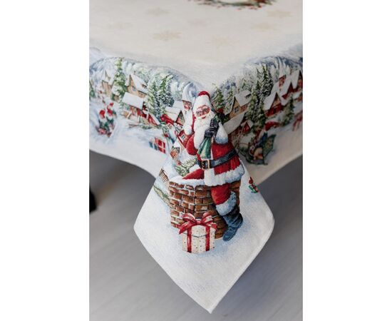 Скатерть Прованс гобеленовая с велюром Снежная зима 135х350 см (037477), изображение 3 Скатерть Прованс гобеленовая с велюром Снежная зима 135х350 см (037477), изображение 3