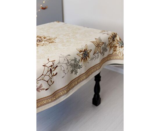 Скатерть Прованс гобеленовая с велюром золотой праздник 135х180 см (036317), изображение 5 Скатерть Прованс гобеленовая с велюром золотой праздник 135х180 см (036317), изображение 5