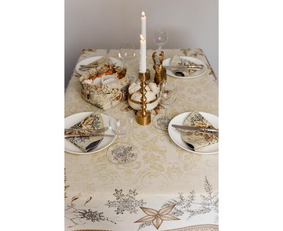 Скатерть Прованс гобеленовая с велюром золотой праздник 135х220 см (036319), изображение 11 Скатерть Прованс гобеленовая с велюром золотой праздник 135х220 см (036319), изображение 11