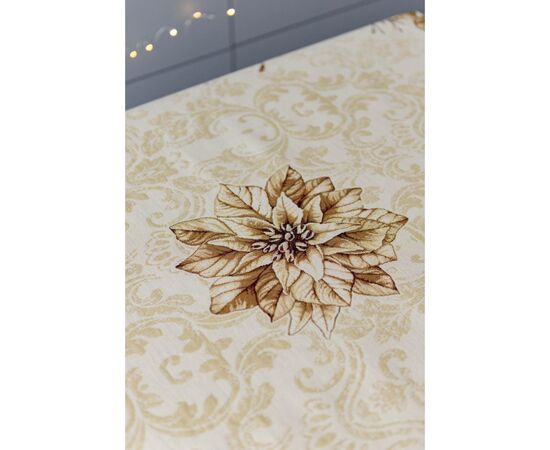 Скатерть Прованс гобеленовая с велюром золотой праздник 135х260 см (036321), изображение 6 Скатерть Прованс гобеленовая с велюром золотой праздник 135х260 см (036321), изображение 6