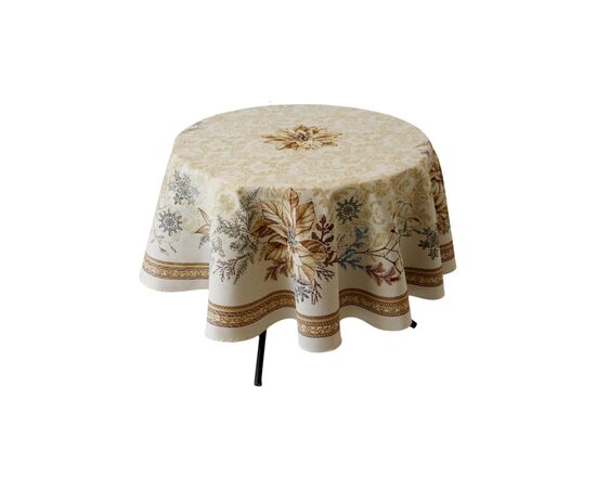 Скатерть Прованс гобеленовая с велюром золотой праздник Dх136 см (036327), изображение 11 Скатерть Прованс гобеленовая с велюром золотой праздник Dх136 см (036327), изображение 11