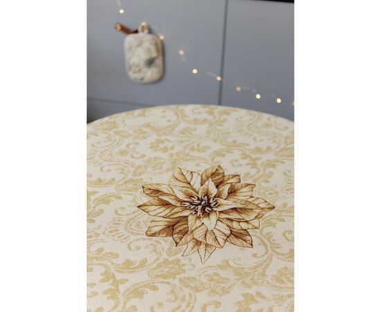 Скатерть Прованс гобеленовая с велюром золотой праздник Dх136 см (036327), изображение 9 Скатерть Прованс гобеленовая с велюром золотой праздник Dх136 см (036327), изображение 9