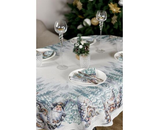 Скатерть Прованс гобеленовая Сказочные гномы овал 135х180 см (038461), изображение 3 Скатерть Прованс гобеленовая Сказочные гномы овал 135х180 см (038461), изображение 3