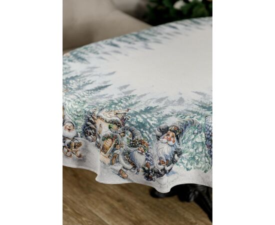 Скатерть Прованс гобеленовая Сказочные гномы овал 135х240 см (038463), изображение 2 Скатерть Прованс гобеленовая Сказочные гномы овал 135х240 см (038463), изображение 2