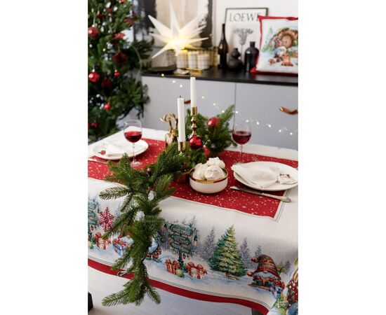 Скатерть Прованс гобеленовая Рождественский костер 135х300 см (037406), изображение 3 Скатерть Прованс гобеленовая Рождественский костер 135х300 см (037406), изображение 3