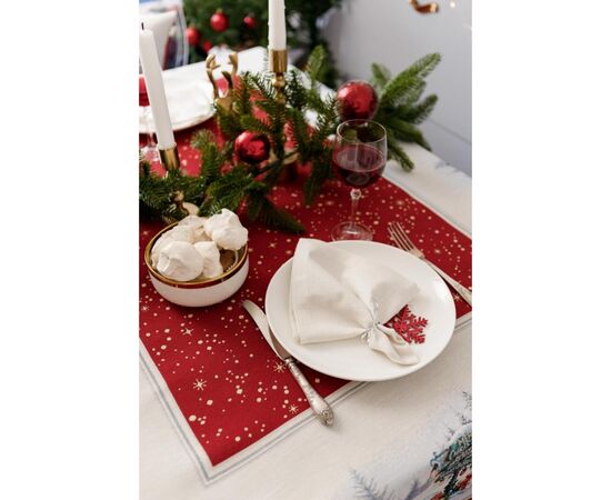 Скатертина Прованс гобеленова Різдвяне багаття 95х100 см (037396), зображення 4 Скатертина Прованс гобеленова Різдвяне багаття 95х100 см (037396), зображення 4