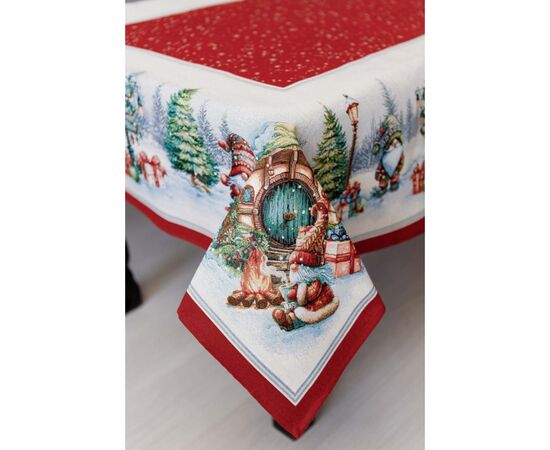 Скатертина Прованс гобеленова Різдвяне багаття 95х100 см (037396), зображення 5 Скатертина Прованс гобеленова Різдвяне багаття 95х100 см (037396), зображення 5