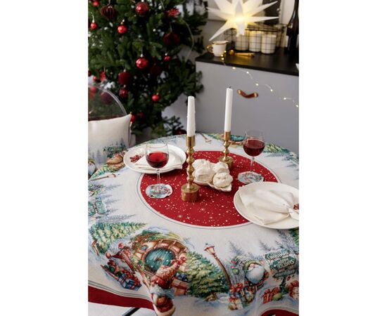 Скатерть Прованс гобеленовая Рождественский костер Dх180 см (038396), изображение 7 Скатерть Прованс гобеленовая Рождественский костер Dх180 см (038396), изображение 7