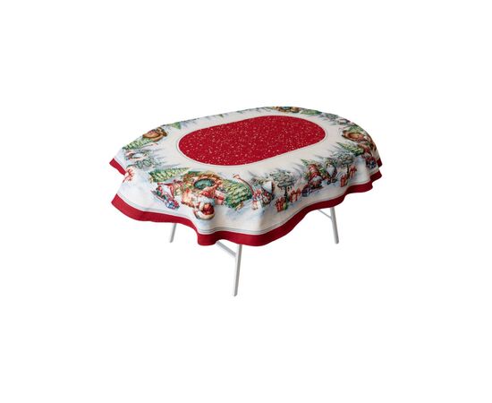 Скатерть Прованс гобеленовая Рождественский костер овал 135х180 см (037412), изображение 4 Скатерть Прованс гобеленовая Рождественский костер овал 135х180 см (037412), изображение 4
