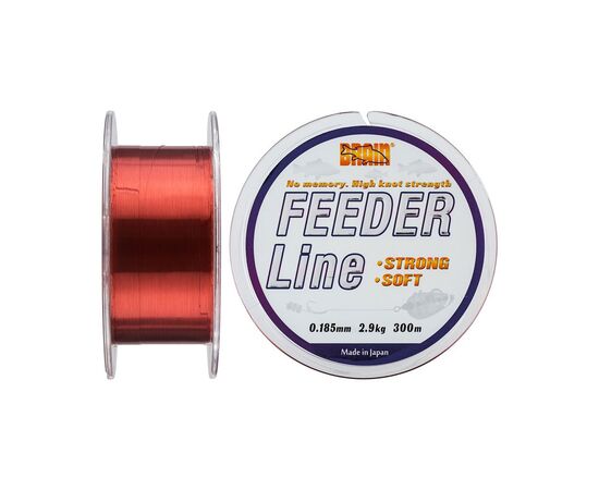Леска Brain Feeder 300 m 0,185 mm #1.2, 2.9 kg, 6.4 lb, ц.: copper (1858.70.01)