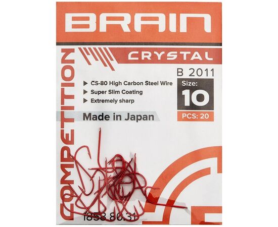 Крючок Brain Crystal B2011 14 (20 шт/уп) Red (1858.80.29), изображение 2