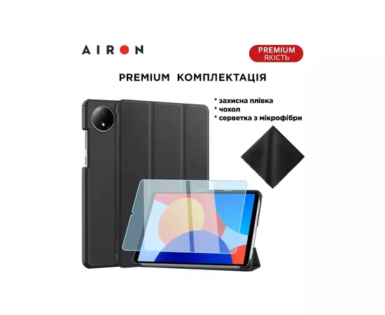 Чохол до планшета AirOn Premium Xiaomi Redmi Pad SE 8.7" 2024 + film Black (4822356758486), зображення 7