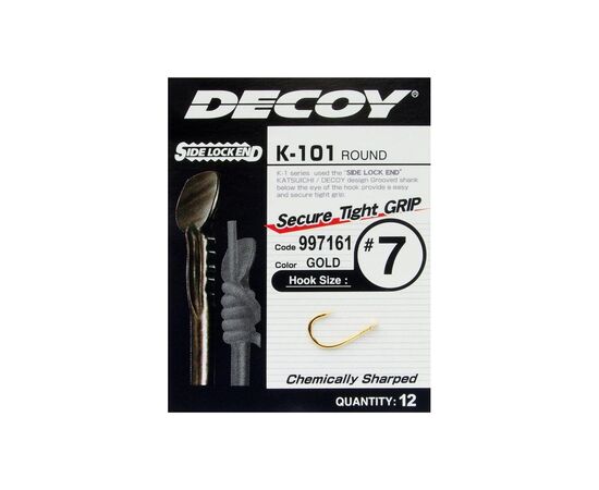 Крючок Decoy K-101 Round 09 (12 шт/уп) (1562.03.08), изображение 2 Крючок Decoy K-101 Round 09 (12 шт/уп) (1562.03.08), изображение 2