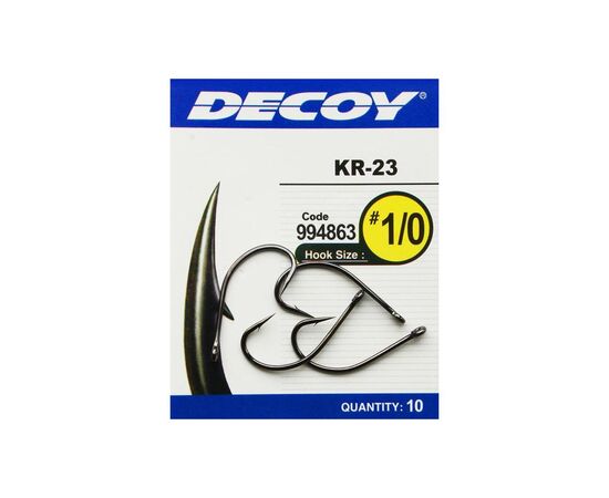 Крючок Decoy KR-23 Black Nickeled 02 (10 шт/уп) (1562.03.23), изображение 2 Крючок Decoy KR-23 Black Nickeled 02 (10 шт/уп) (1562.03.23), изображение 2