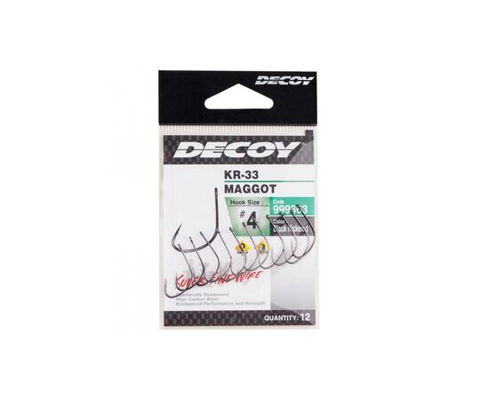Крючок Decoy KR-33 Maggot 04 (12 шт/уп) (1562.05.44), изображение 2 Крючок Decoy KR-33 Maggot 04 (12 шт/уп) (1562.05.44), изображение 2