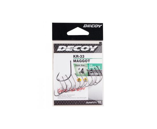 Крючок Decoy KR-33 Maggot 06 (12 шт/уп) (1562.05.43), изображение 2 Крючок Decoy KR-33 Maggot 06 (12 шт/уп) (1562.05.43), изображение 2