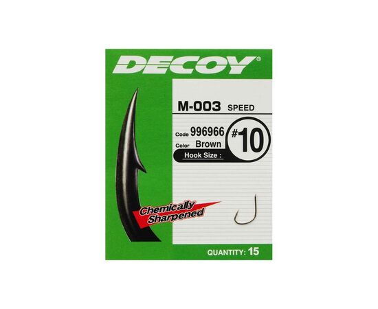 Крючок Decoy M-003 Speed 18 (15 шт/уп) (1562.03.51), изображение 2 Крючок Decoy M-003 Speed 18 (15 шт/уп) (1562.03.51), изображение 2