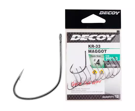 Крючок Decoy KR-33 Maggot 12 (14 шт/уп) (1562.05.40)