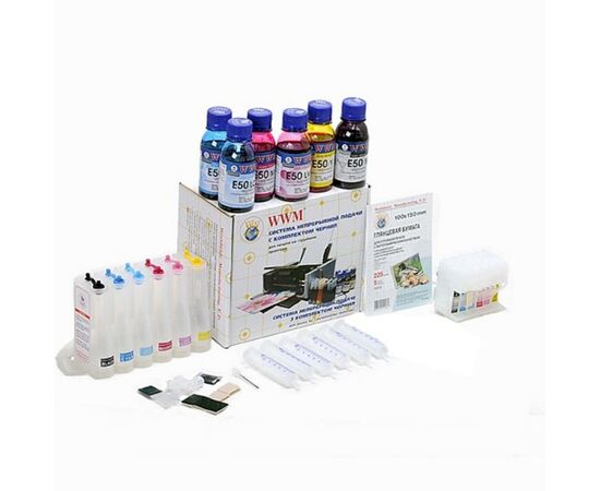 Комплект перезаправляемых картриджей WWM Epson R200/340/RX500/640 (RC.T048)