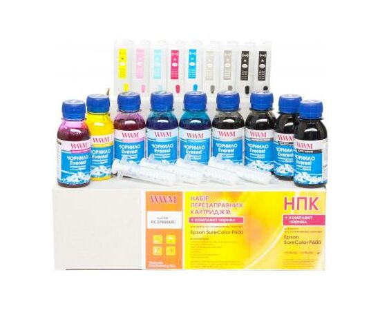 Комплект перезаправляемых картриджей WWM Epson SureColor SC-P600/P800 (RC.EP600ARC)