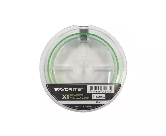 Шнур Favorite X1 PE 4x 150m 1.5/0.205mm 25lb/11.4kg Light Green (1693.11.32), зображення 2 Шнур Favorite X1 PE 4x 150m 1.5/0.205mm 25lb/11.4kg Light Green (1693.11.32), зображення 2