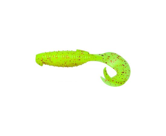 Силикон рыболовный Keitech Flapper Grub 4" (7 шт/упак) ц:pal#01 chartreuseredflake (1551.09.57)