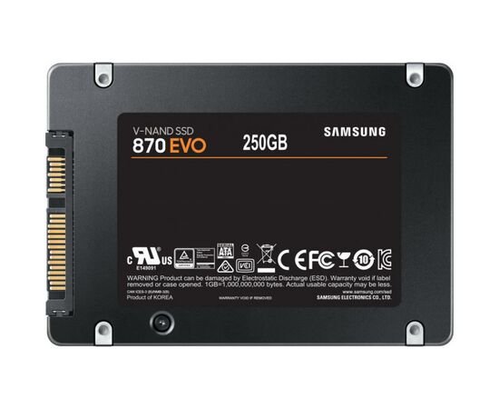 Накопитель SSD 2.5" 250GB 870 EVO Samsung (MZ-77E250BW), изображение 4 Накопитель SSD 2.5" 250GB 870 EVO Samsung (MZ-77E250BW), изображение 4