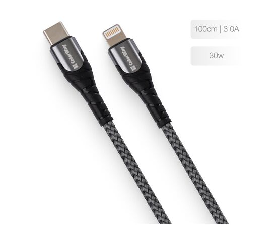 Дата кабель USB-C to Lightning 1.0m ColorWay (CW-CBPDCL033-GR), изображение 4 Дата кабель USB-C to Lightning 1.0m ColorWay (CW-CBPDCL033-GR), изображение 4