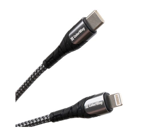 Дата кабель USB-C to Lightning 1.0m ColorWay (CW-CBPDCL033-GR)