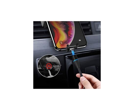 Дата кабель USB 2.0 AM to Lightning + Micro 5P + Type-C 1.0m Magnetic ColorWay (CW-CBUU038-BK), изображение 7 Дата кабель USB 2.0 AM to Lightning + Micro 5P + Type-C 1.0m Magnetic ColorWay (CW-CBUU038-BK), изображение 7