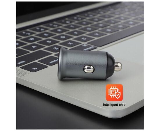 Зарядное устройство ColorWay 2USB Car (Type-C PD20W + USB QC3.0 ) (38W) Gray (CW-CHA029PD-GR), изображение 7 Зарядное устройство ColorWay 2USB Car (Type-C PD20W + USB QC3.0 ) (38W) Gray (CW-CHA029PD-GR), изображение 7