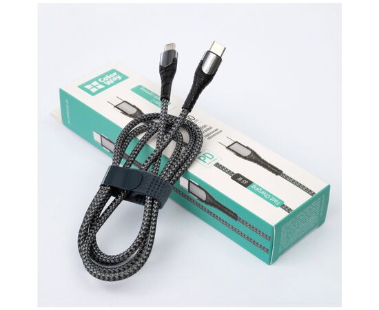 Дата кабель USB-C to USB-C 2.0m PD Fast Charging 65W 3A grey ColorWay (CW-CBPDCC039-GR), изображение 10 Дата кабель USB-C to USB-C 2.0m PD Fast Charging 65W 3A grey ColorWay (CW-CBPDCC039-GR), изображение 10