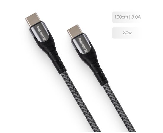 Дата кабель USB-C to USB-C 2.0m PD Fast Charging 65W 3A grey ColorWay (CW-CBPDCC039-GR), изображение 2 Дата кабель USB-C to USB-C 2.0m PD Fast Charging 65W 3A grey ColorWay (CW-CBPDCC039-GR), изображение 2