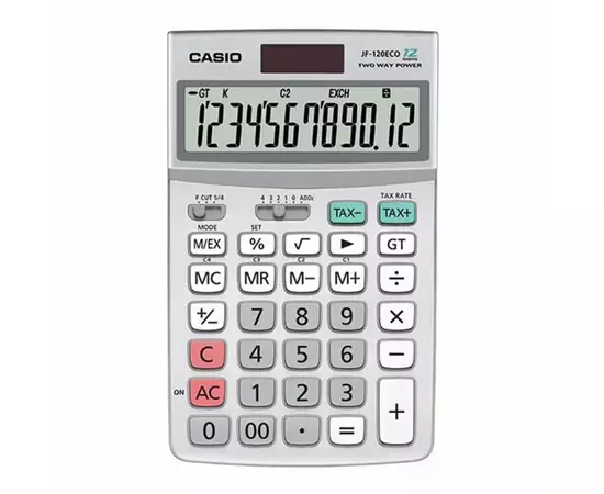 Калькулятор Casio JF-120ECO-W-EP, сірий (CALC-CAS-JF-120ECO-W)