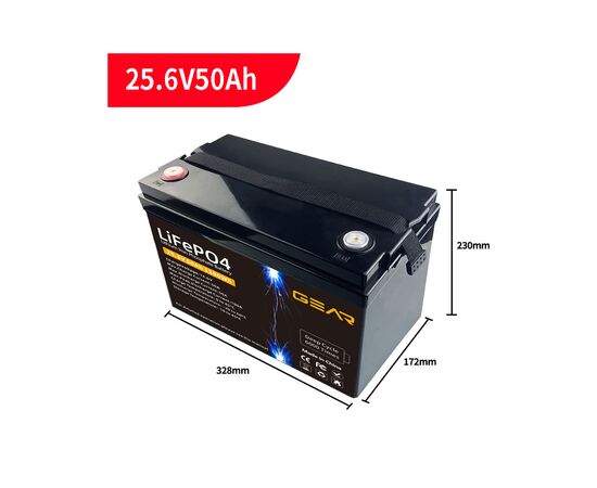 Батарея LiFePo4 GEAR 25.6V - 50Ah (GB-LiFePo4-25.6-50), изображение 2 Батарея LiFePo4 GEAR 25.6V - 50Ah (GB-LiFePo4-25.6-50), изображение 2