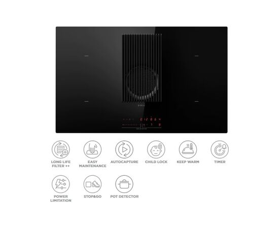 Варочна поверхня Elica NIKOLATESLA PRIME S BL/A/83, зображення 2 Варочна поверхня Elica NIKOLATESLA PRIME S BL/A/83, зображення 2