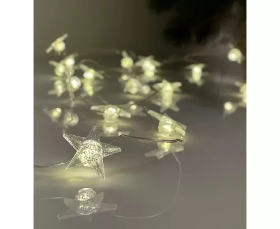 Гирлянда Chomik Звезды 2.2 м 20 LED Теплый белый (5900779854185), изображение 4 Гирлянда Chomik Звезды 2.2 м 20 LED Теплый белый (5900779854185), изображение 4