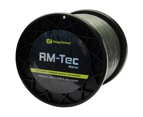 Леска RidgeMonkey RM-Tec Mono 1200m 0.35mm 12lb/5.4kg Green (9168.02.06)