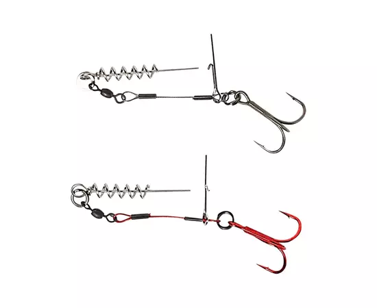 Оснастка Savage Gear Carbon49 Corkscrew Stinger 3/0 31kg (2 шт/уп.) (1854.09.72)