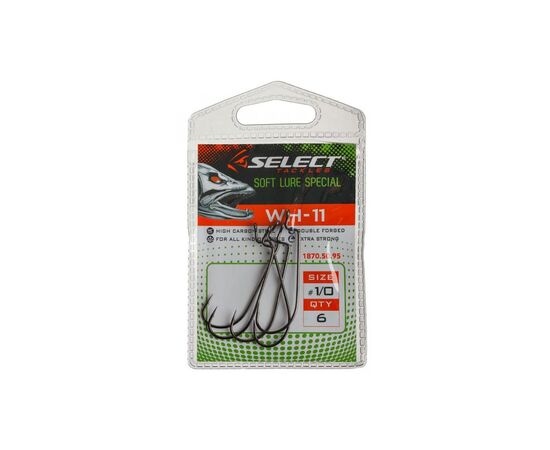 Гачок Select WH-11 1/0 (6 шт/уп) (1870.50.95), зображення 2 Гачок Select WH-11 1/0 (6 шт/уп) (1870.50.95), зображення 2