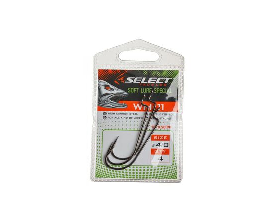 Крючок Select WH-11 4/0 (4 шт/уп) (1870.50.98), изображение 2 Крючок Select WH-11 4/0 (4 шт/уп) (1870.50.98), изображение 2