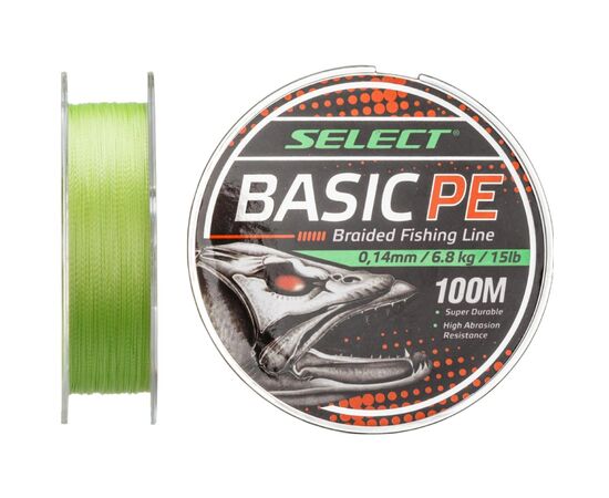 Шнур Select Basic PE 100m Light Green 0.16mm 18lb/8.3kg (1870.27.50)