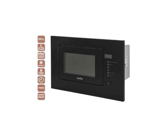 Мікрохвильова піч Ventolux MWBI 20 G BK TC, зображення 2