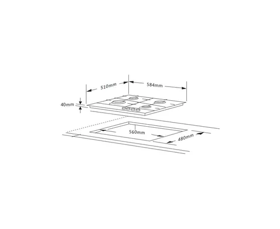 Варочная поверхность Interline HGG 964 FGT BH Nano Matte, изображение 2