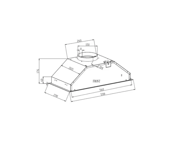 Вытяжка кухонная Interline SMART S BL A/60/T, изображение 2