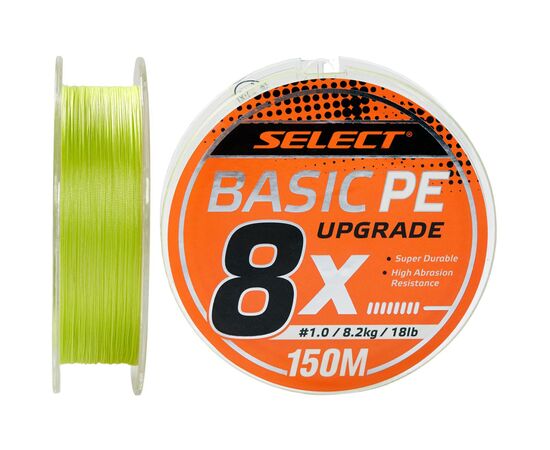 Шнур Select Basic PE 8x 150m Light Green 1.5/0.18mm 22lb/10kg (1870.31.41)